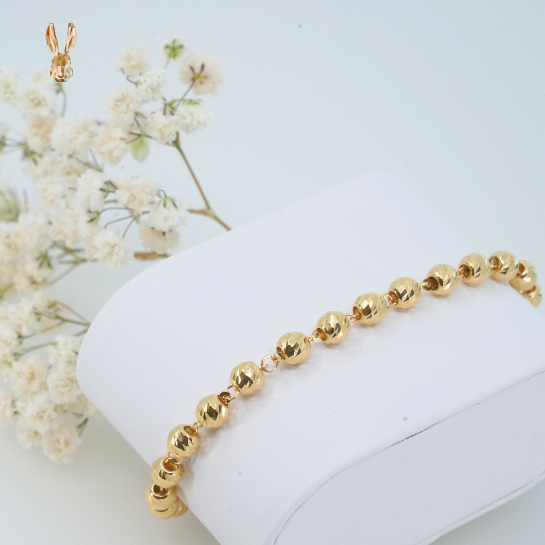 18k ball bracelet  4 mm 20 cm