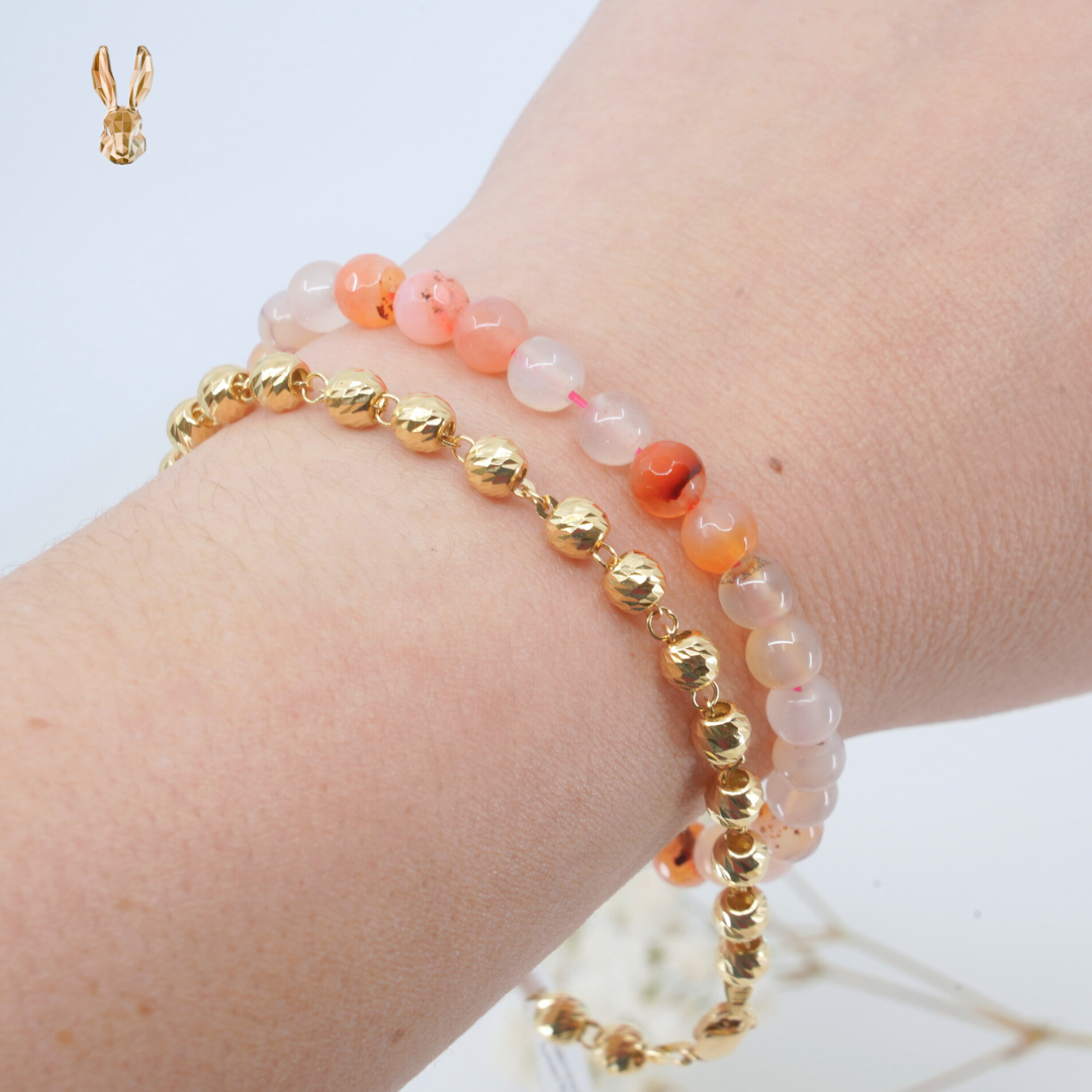 18k ball bracelet  4 mm 20 cm