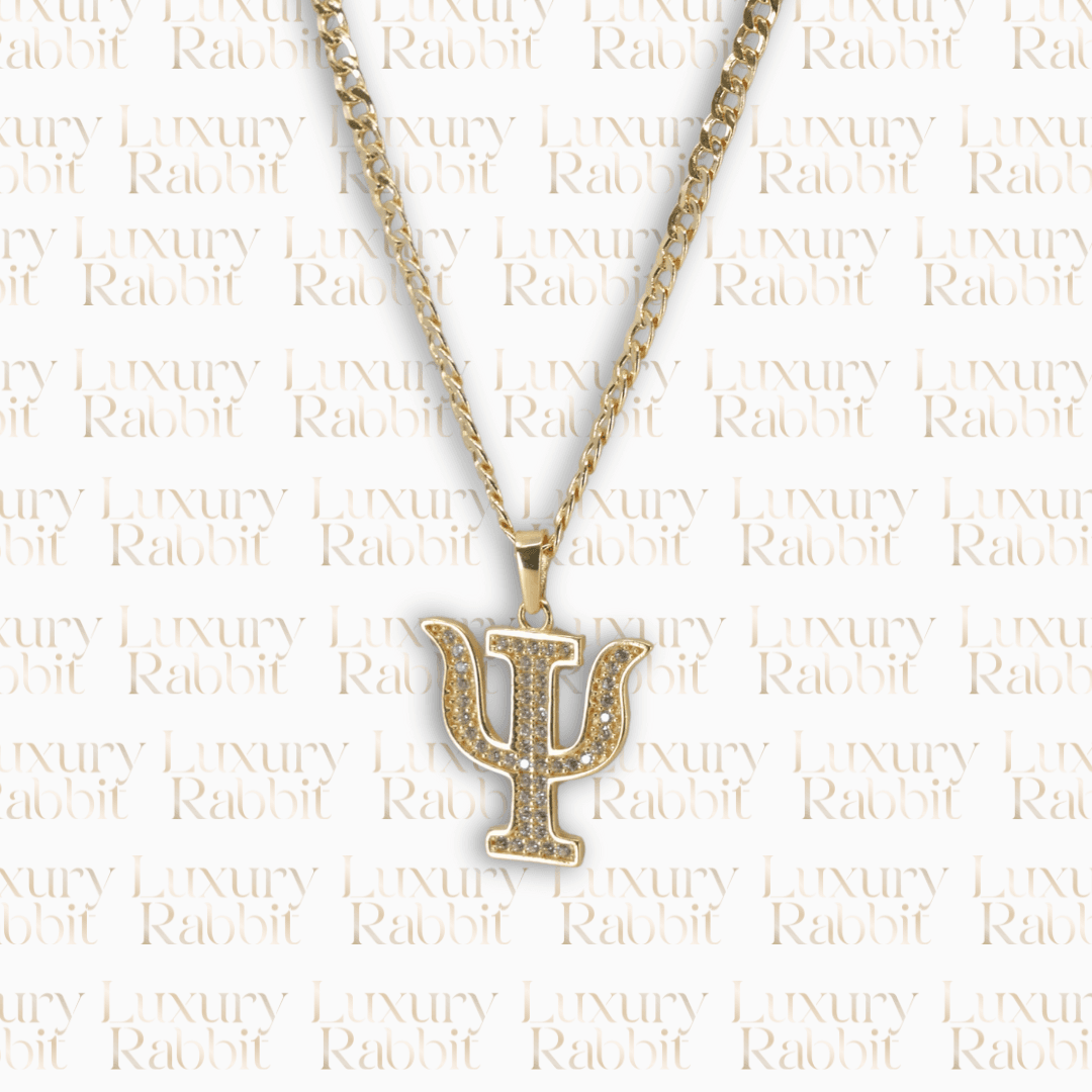 18k greek letter PSI pendant