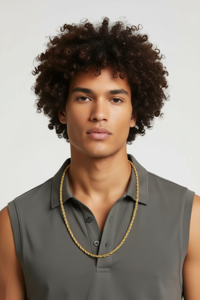 18k Rope Chain  50 cm 3 mm