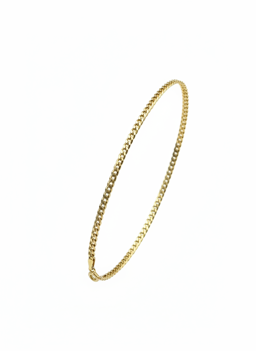 18k cuban bracelet 20 cm 3 mm