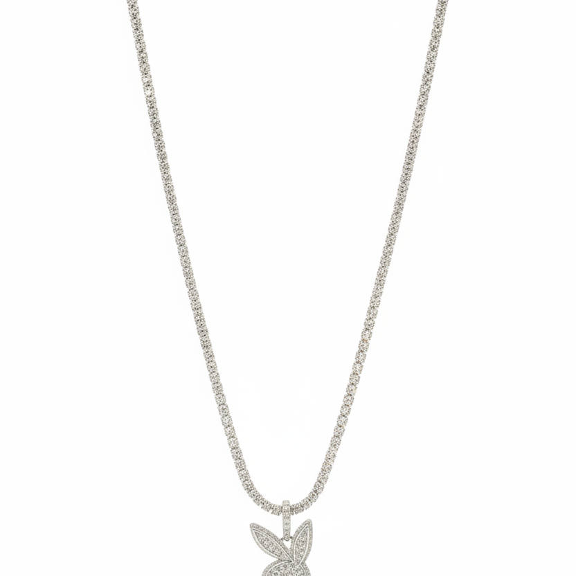 18k Gold Ice Chain and Bracelet 24'