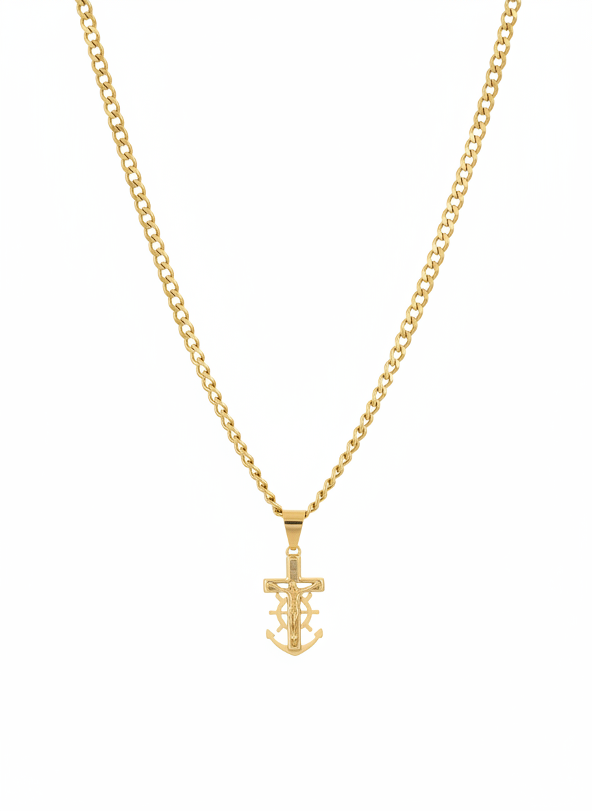 14k cuban link  1 mm 60 cm